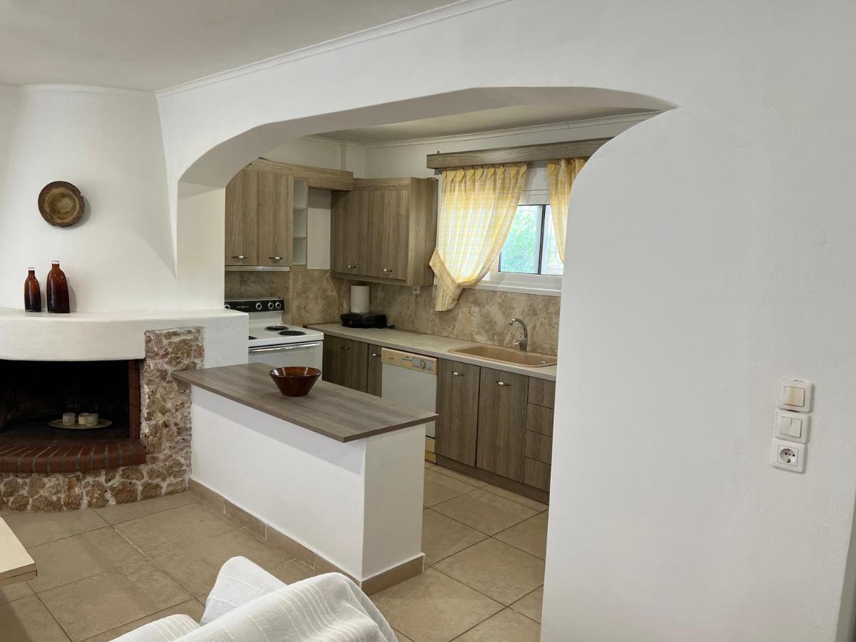Apartment In Salamina With Garden & Sea View Selinia Eksteriør bilde