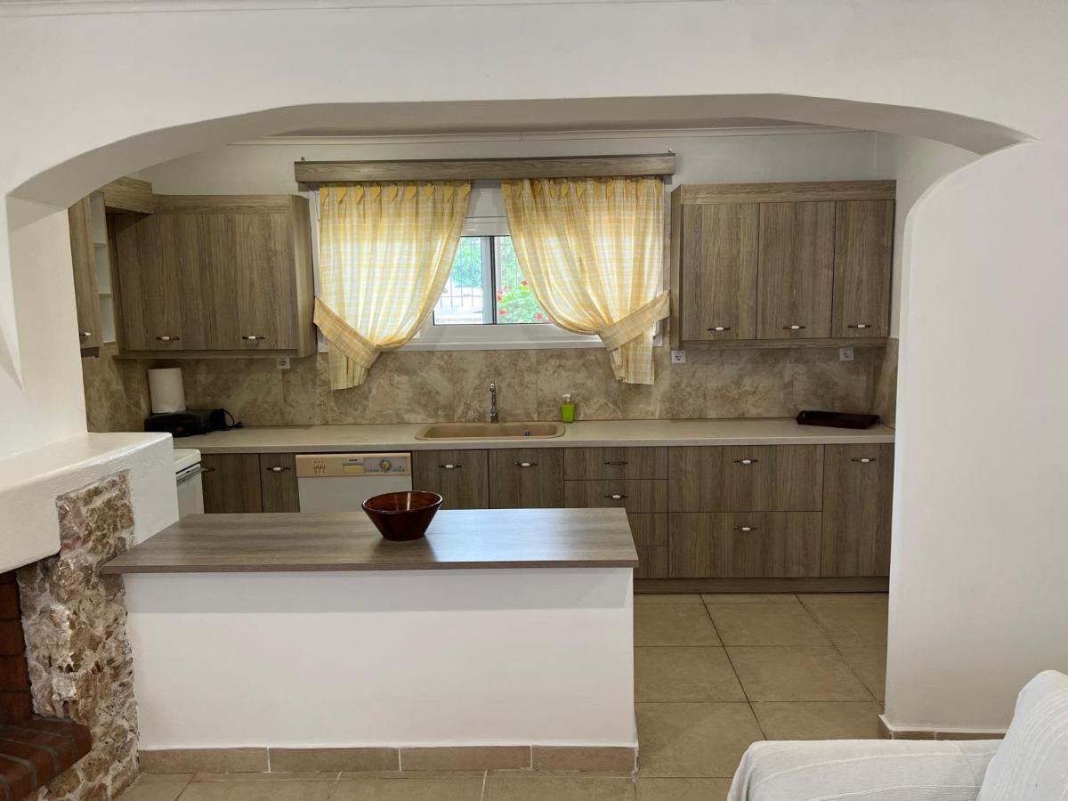 Apartment In Salamina With Garden & Sea View Selinia Eksteriør bilde